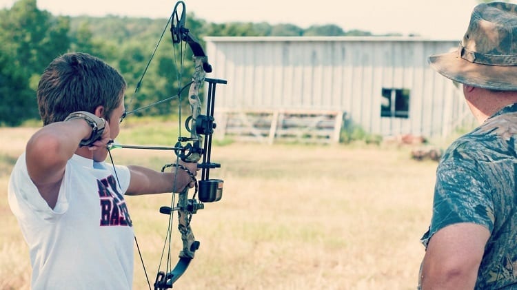 Boy Practicing Archery