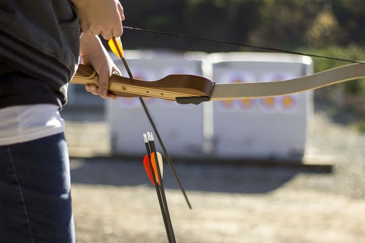 Preparing To Shoot With Recurve Bow