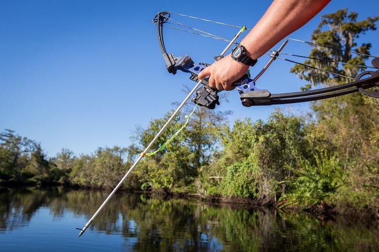 Holding Bow For Fishing