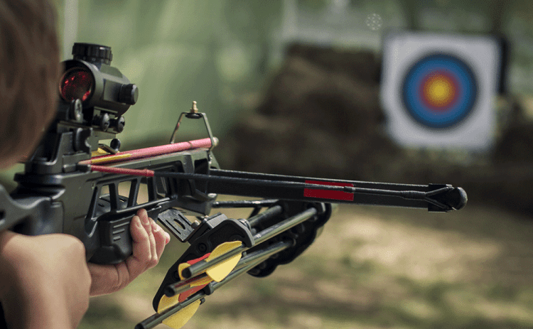 Aiming Target With Crossbow