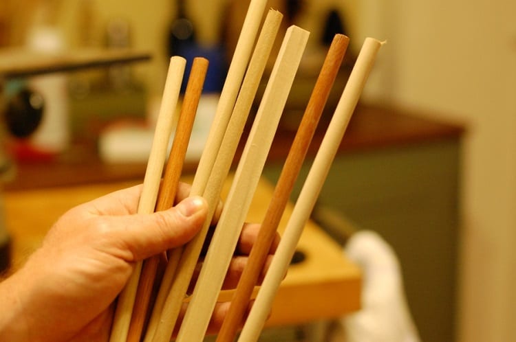 Holding Arrow Wooden Shafts